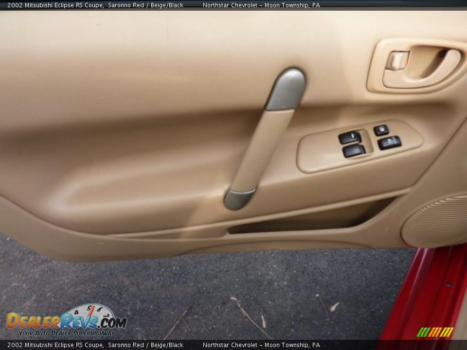 2002 Mitsubishi Eclipse RS Coupe Saronno Red / Beige/Black Photo #11