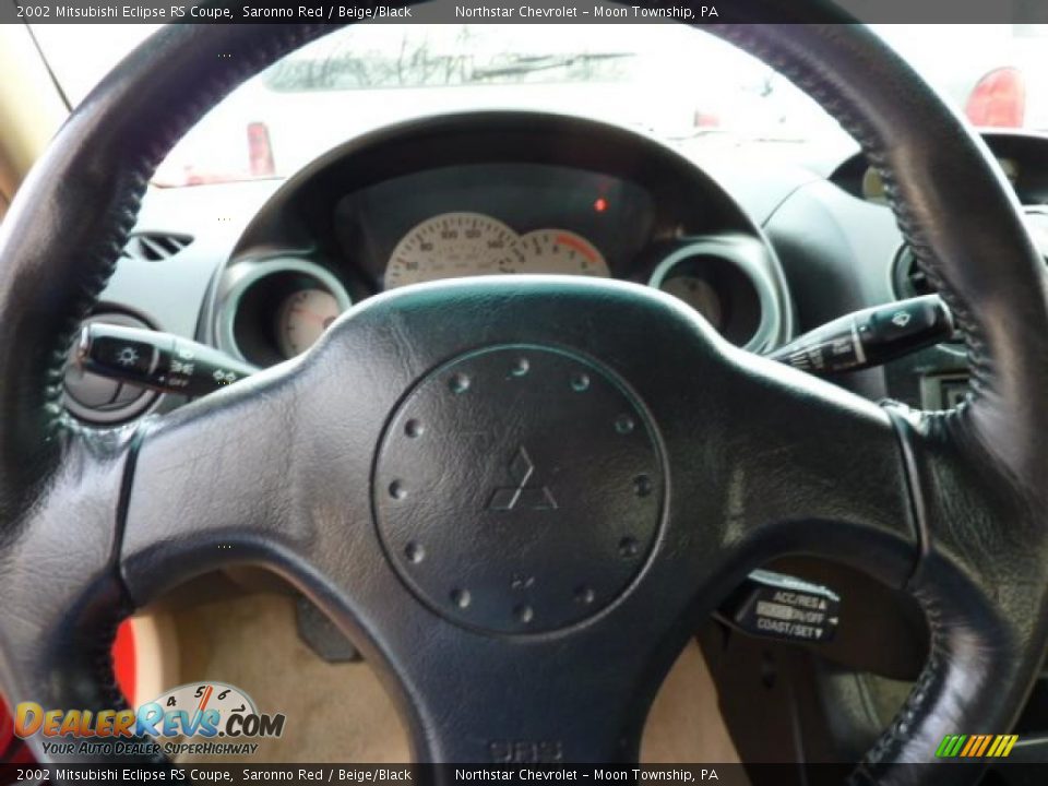 2002 Mitsubishi Eclipse RS Coupe Saronno Red / Beige/Black Photo #14