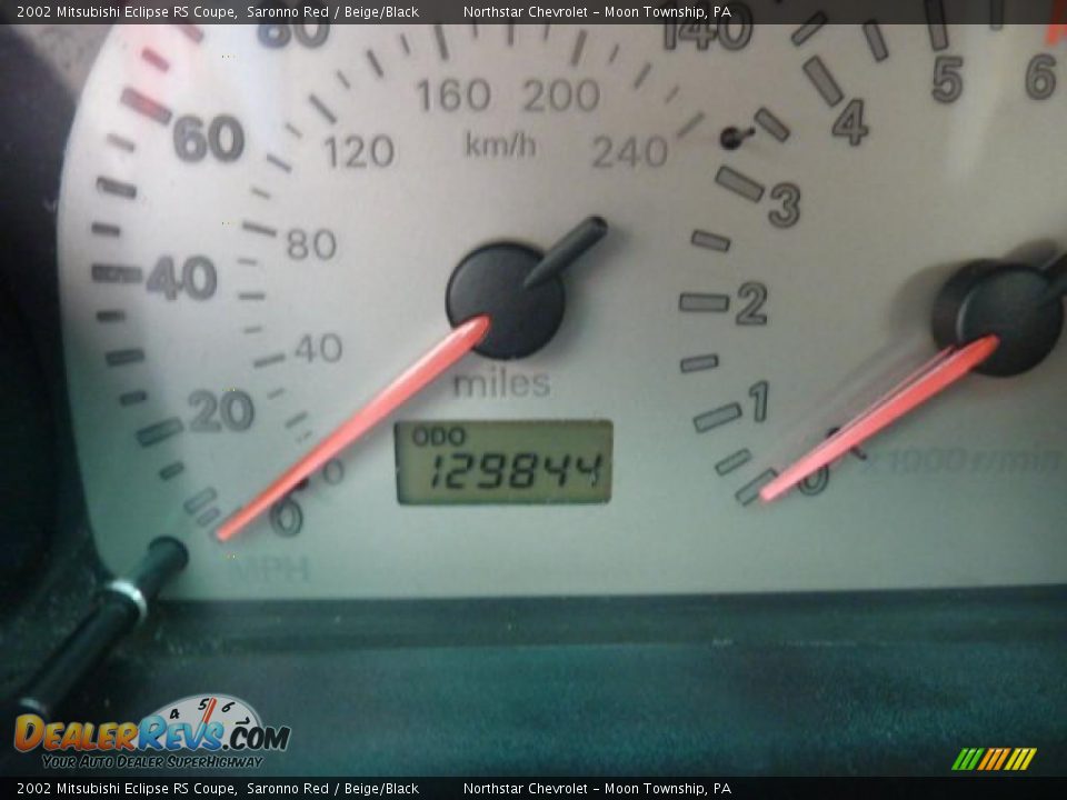 2002 Mitsubishi Eclipse RS Coupe Saronno Red / Beige/Black Photo #15