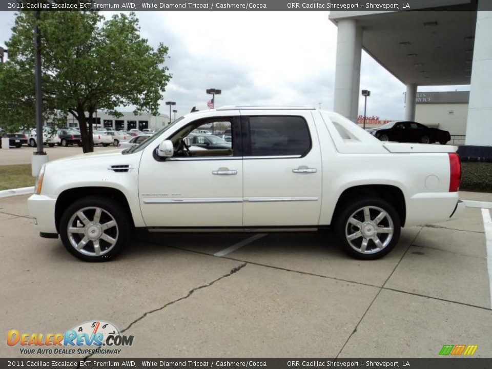 2011 Cadillac Escalade EXT Premium AWD White Diamond Tricoat / Cashmere/Cocoa Photo #3