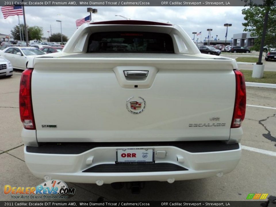2011 Cadillac Escalade EXT Premium AWD White Diamond Tricoat / Cashmere/Cocoa Photo #6