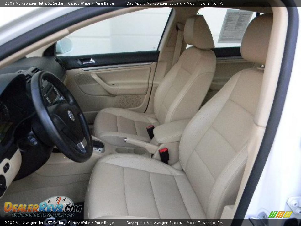 Pure Beige Interior 2009 Volkswagen Jetta Se Sedan Photo