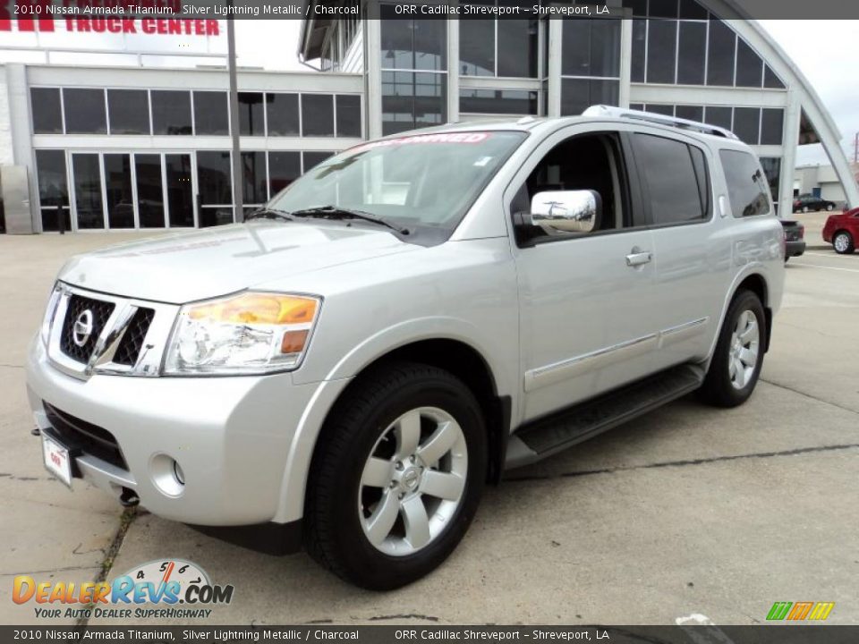 2010 Nissan Armada Titanium Silver Lightning Metallic / Charcoal Photo #1