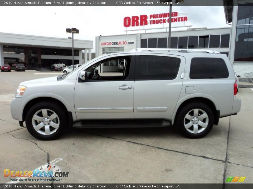 2010 Nissan Armada Titanium Silver Lightning Metallic / Charcoal Photo #3