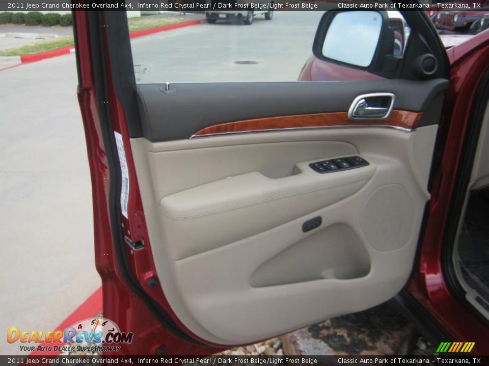 2011 Jeep Grand Cherokee Overland 4x4 Inferno Red Crystal Pearl / Dark Frost Beige/Light Frost Beige Photo #17