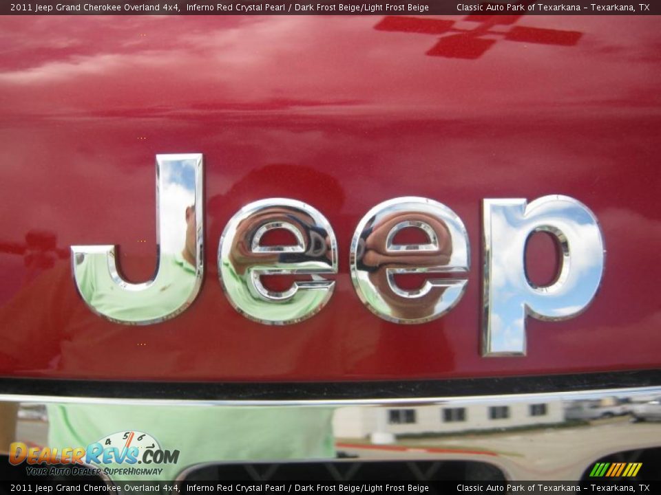 2011 Jeep Grand Cherokee Overland 4x4 Inferno Red Crystal Pearl / Dark Frost Beige/Light Frost Beige Photo #25