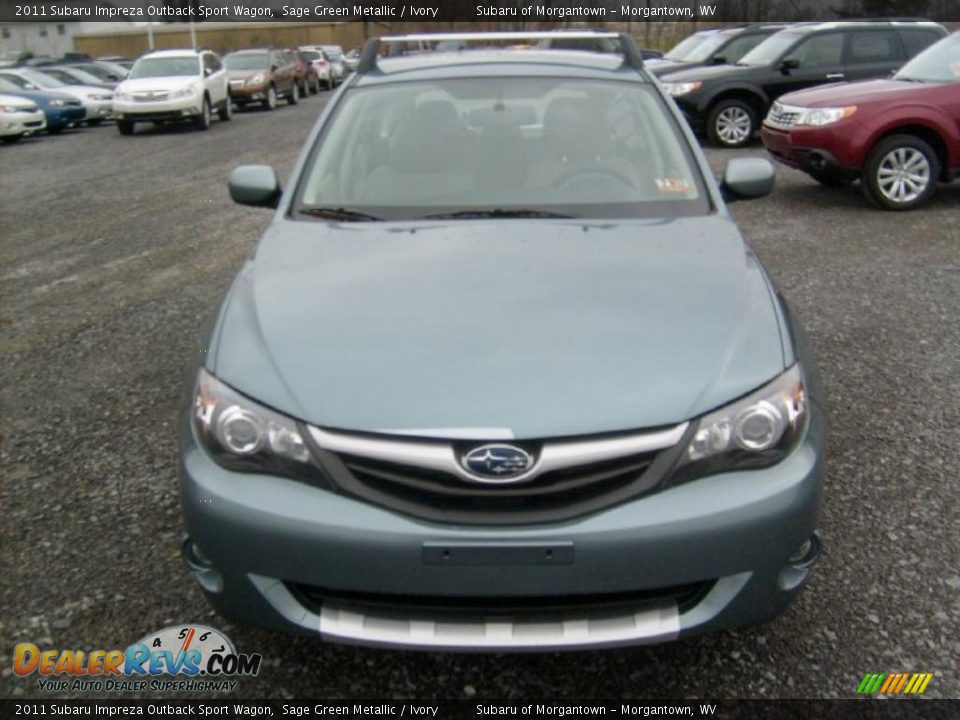 2011 Subaru Impreza Outback Sport Wagon Sage Green Metallic / Ivory Photo #2