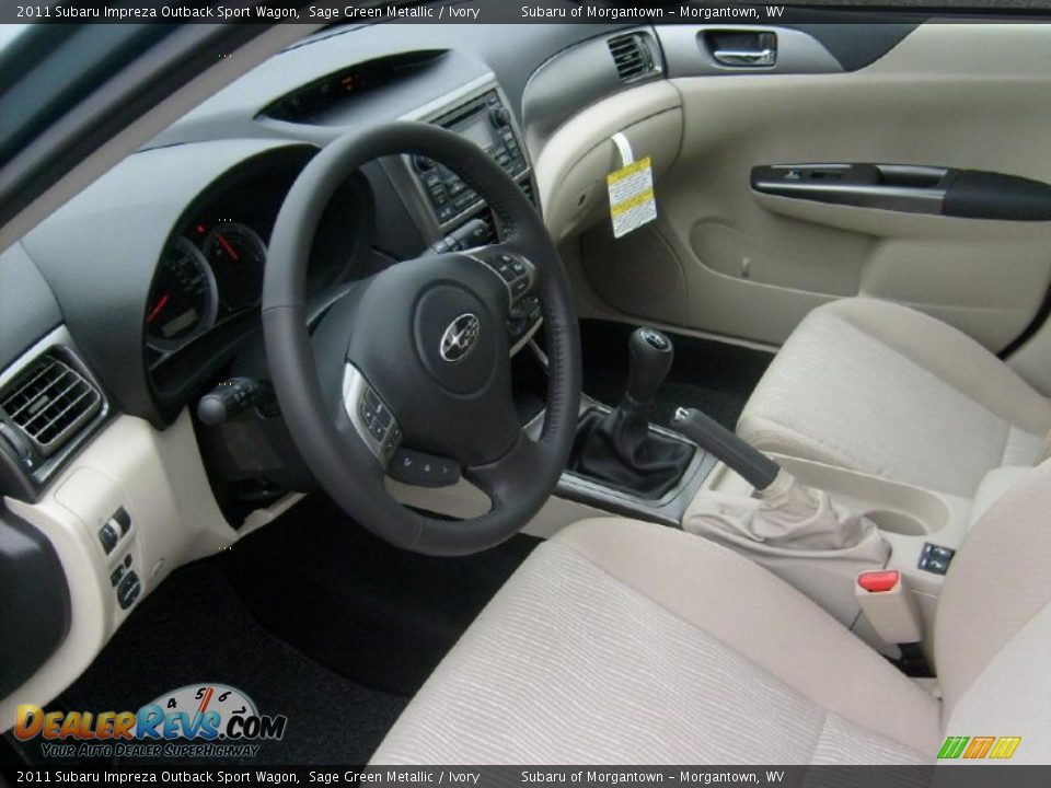 Ivory Interior - 2011 Subaru Impreza Outback Sport Wagon Photo #13