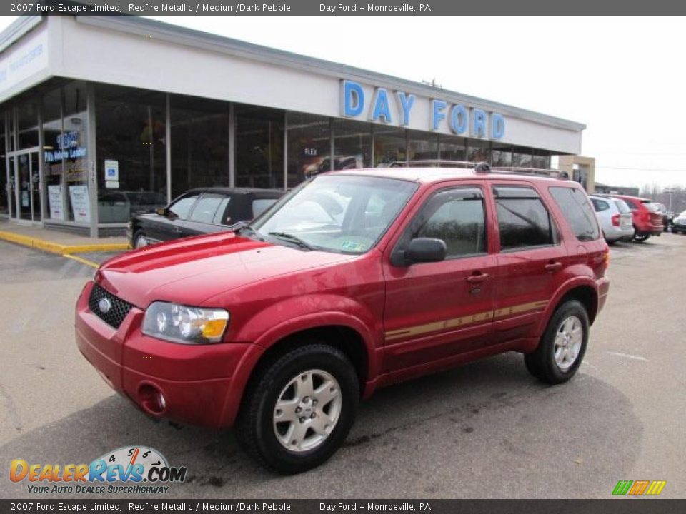 2007 Ford Escape Limited Redfire Metallic / Medium/Dark Pebble Photo #1