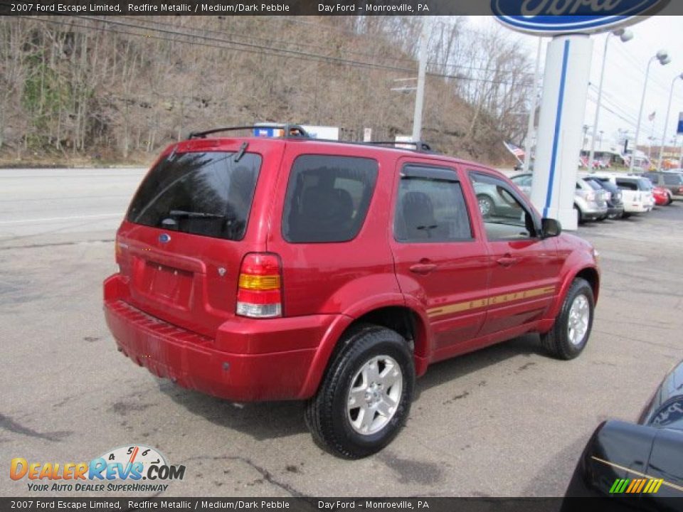 2007 Ford Escape Limited Redfire Metallic / Medium/Dark Pebble Photo #6