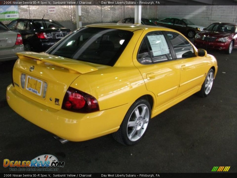 2006 Nissan Sentra SE-R Spec V Sunburst Yellow / Charcoal Photo #5