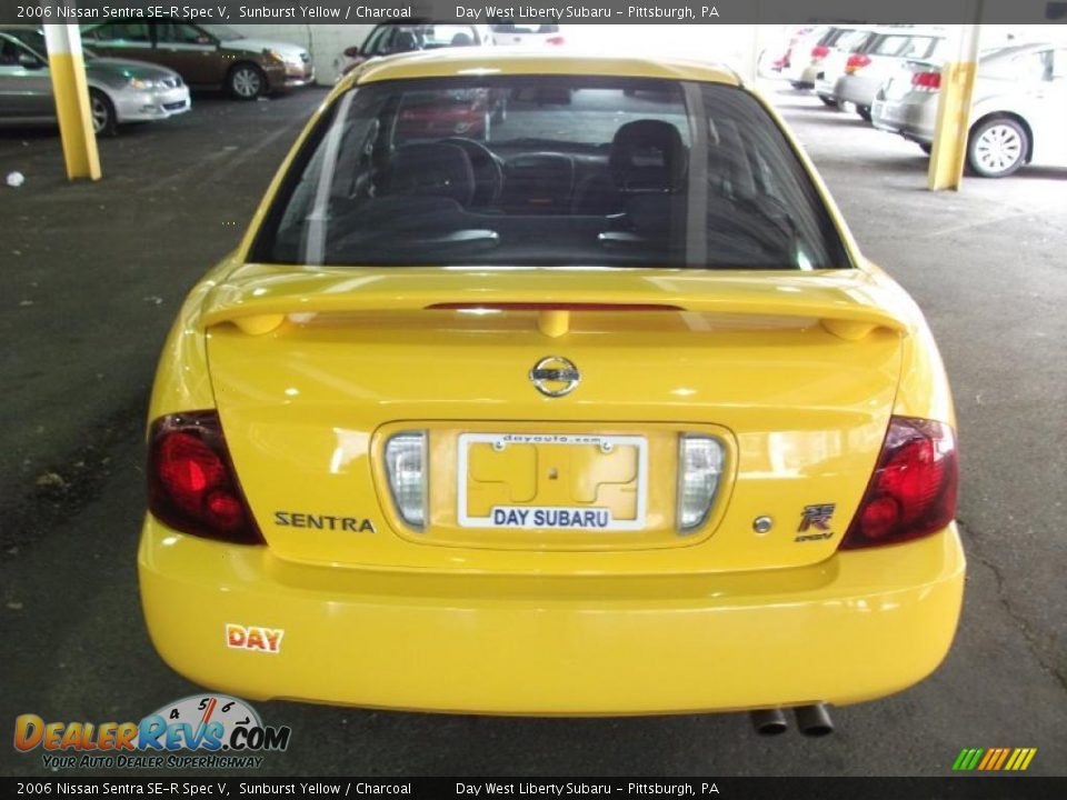 2006 Nissan Sentra SE-R Spec V Sunburst Yellow / Charcoal Photo #6