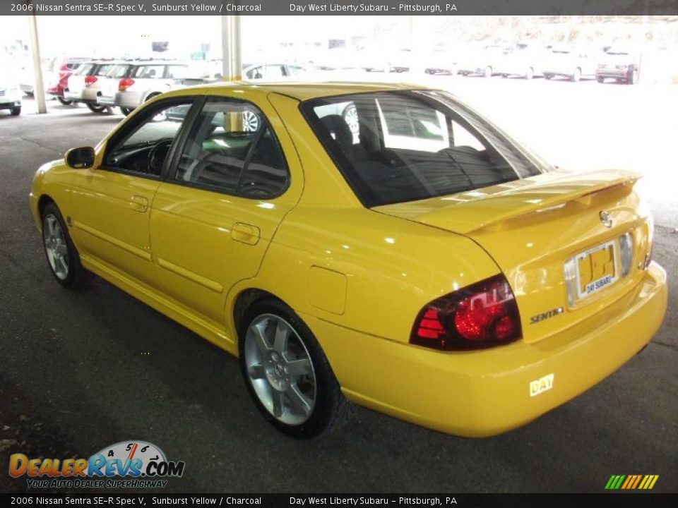 2006 Nissan Sentra SE-R Spec V Sunburst Yellow / Charcoal Photo #7