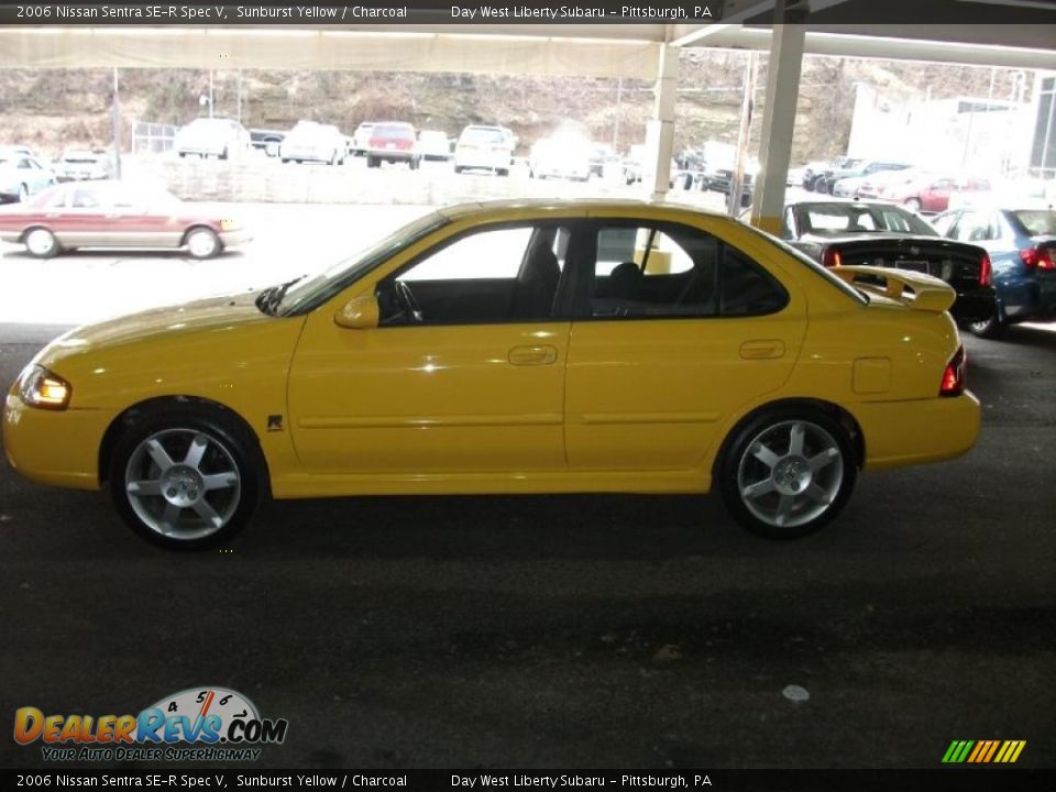 2006 Nissan Sentra SE-R Spec V Sunburst Yellow / Charcoal Photo #8