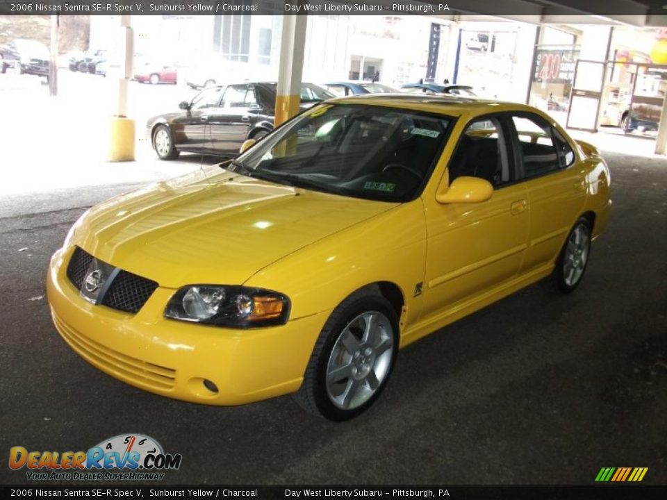 2006 Nissan Sentra SE-R Spec V Sunburst Yellow / Charcoal Photo #9