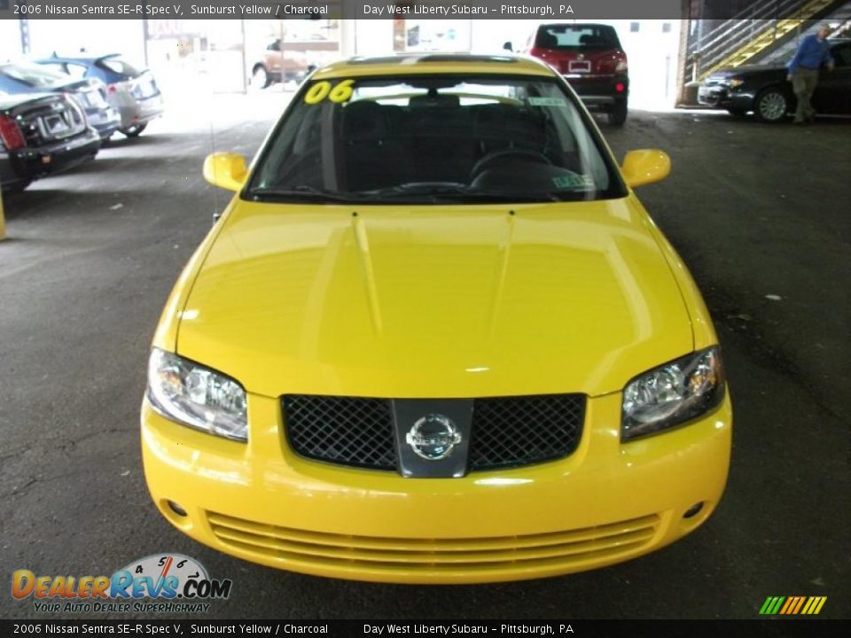 2006 Nissan Sentra SE-R Spec V Sunburst Yellow / Charcoal Photo #10