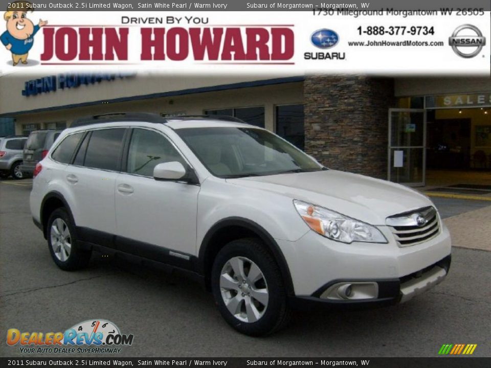 2011 Subaru Outback 2.5i Limited Wagon Satin White Pearl / Warm Ivory Photo #1