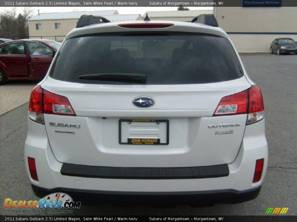 2011 Subaru Outback 2.5i Limited Wagon Satin White Pearl / Warm Ivory Photo #10