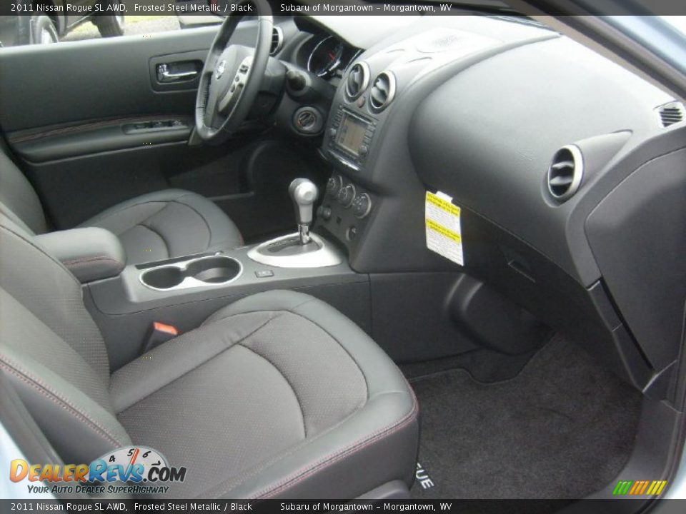 Black Interior - 2011 Nissan Rogue SL AWD Photo #18