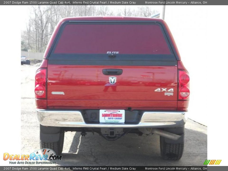 2007 Dodge Ram 1500 Laramie Quad Cab 4x4 Inferno Red Crystal Pearl / Medium Slate Gray Photo #8