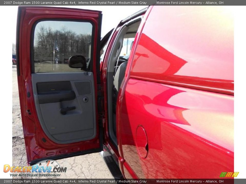 2007 Dodge Ram 1500 Laramie Quad Cab 4x4 Inferno Red Crystal Pearl / Medium Slate Gray Photo #26