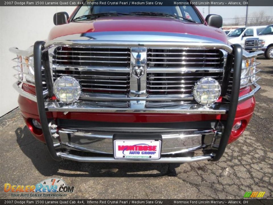 2007 Dodge Ram 1500 Laramie Quad Cab 4x4 Inferno Red Crystal Pearl / Medium Slate Gray Photo #34