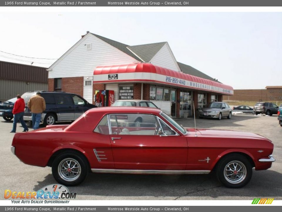 1966 Ford Mustang Coupe Metallic Red / Parchment Photo #8