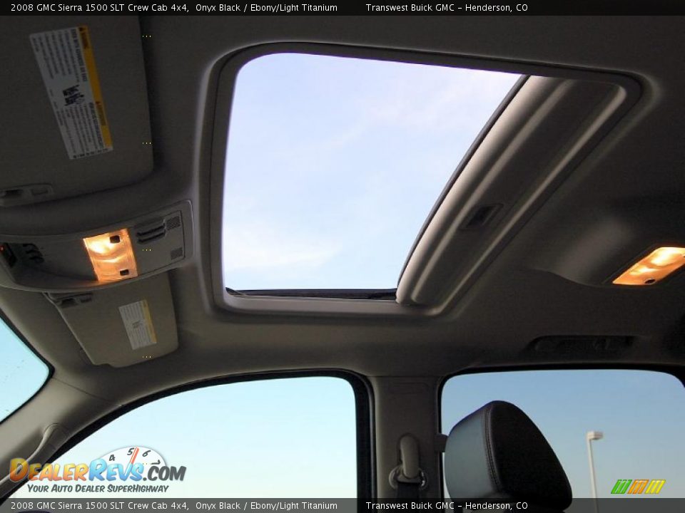 2008 GMC Sierra 1500 SLT Crew Cab 4x4 Onyx Black / Ebony/Light Titanium Photo #3