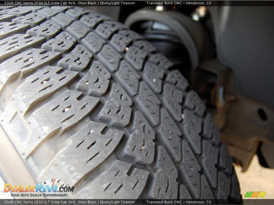 2008 GMC Sierra 1500 SLT Crew Cab 4x4 Onyx Black / Ebony/Light Titanium Photo #10
