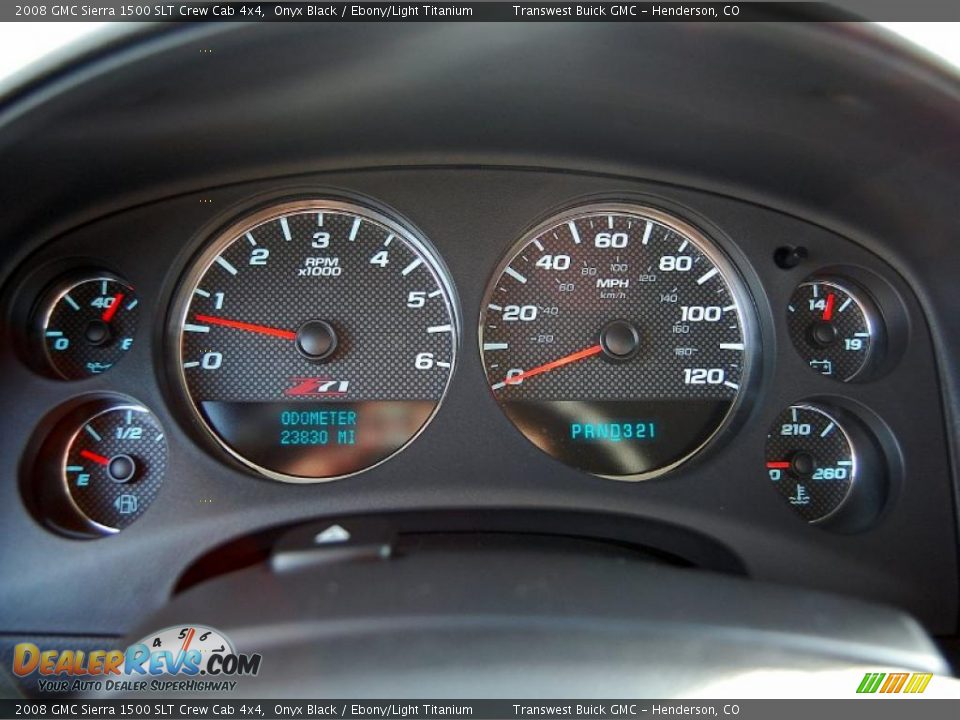 2008 GMC Sierra 1500 SLT Crew Cab 4x4 Gauges Photo #11