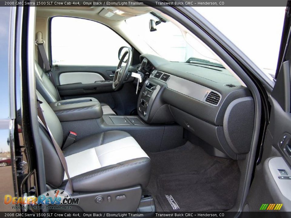 Ebony/Light Titanium Interior - 2008 GMC Sierra 1500 SLT Crew Cab 4x4 Photo #21
