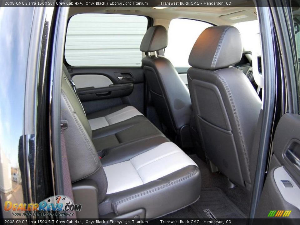 Ebony/Light Titanium Interior - 2008 GMC Sierra 1500 SLT Crew Cab 4x4 Photo #22