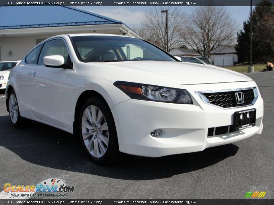 2010 Honda Accord EX-L V6 Coupe Taffeta White / Ivory Photo #1