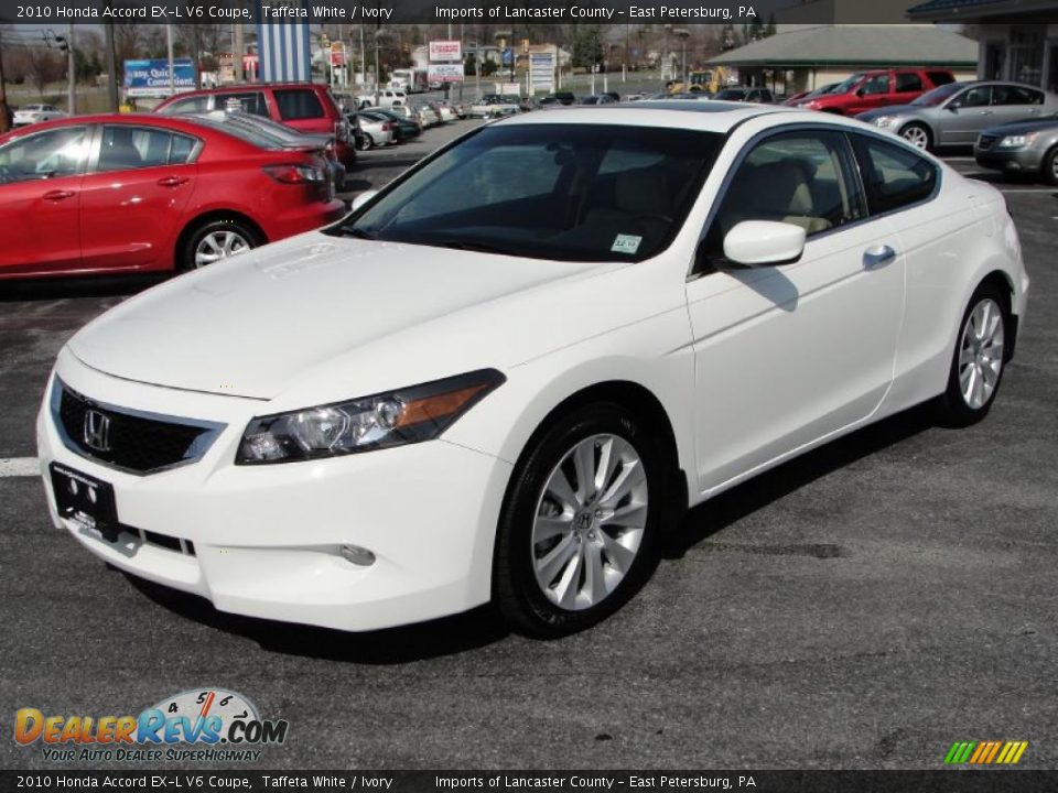 2010 Honda Accord EX-L V6 Coupe Taffeta White / Ivory Photo #2