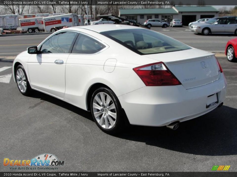 2010 Honda Accord EX-L V6 Coupe Taffeta White / Ivory Photo #3