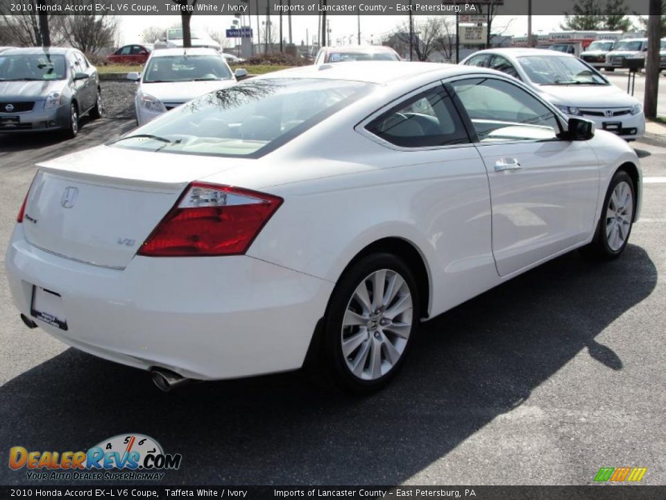 2010 Honda Accord EX-L V6 Coupe Taffeta White / Ivory Photo #4