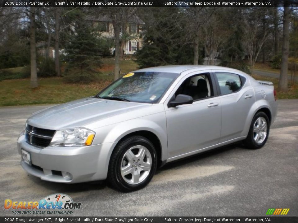 2008 Dodge Avenger SXT Bright Silver Metallic / Dark Slate Gray/Light Slate Gray Photo #1