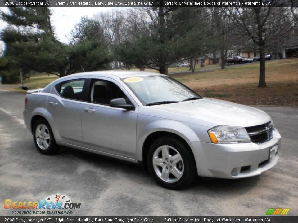 2008 Dodge Avenger SXT Bright Silver Metallic / Dark Slate Gray/Light Slate Gray Photo #2