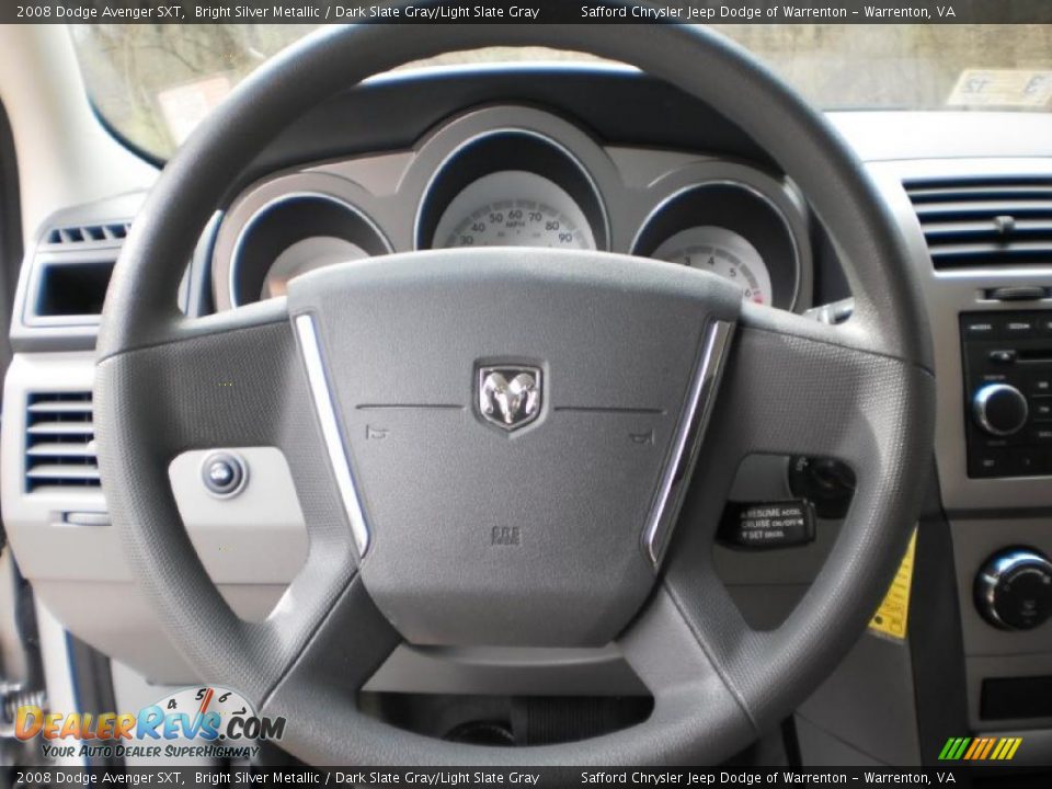 2008 Dodge Avenger SXT Bright Silver Metallic / Dark Slate Gray/Light Slate Gray Photo #12