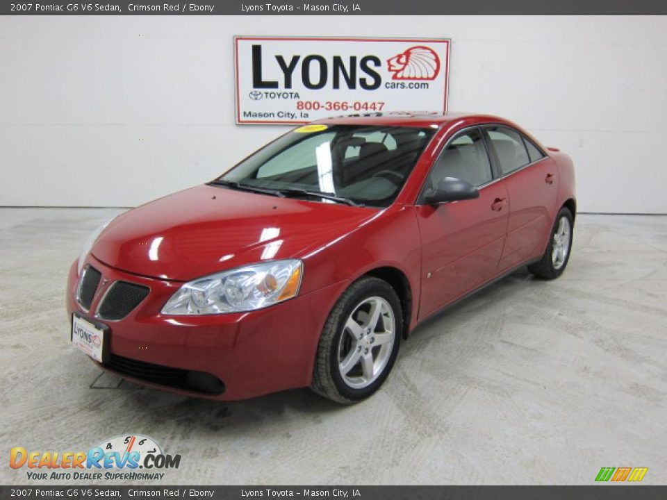 2007 Pontiac G6 V6 Sedan Crimson Red / Ebony Photo #1