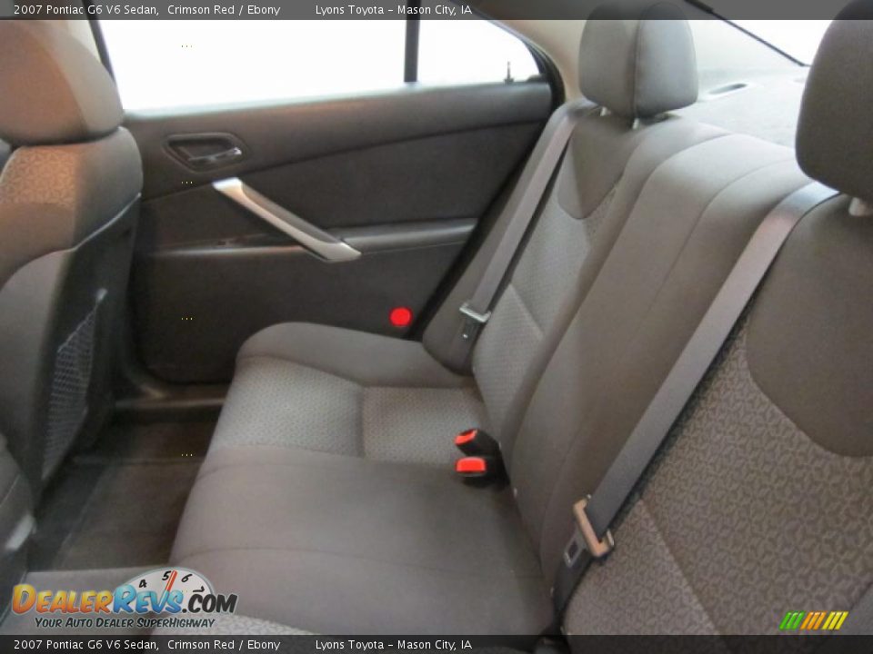 2007 Pontiac G6 V6 Sedan Crimson Red / Ebony Photo #8