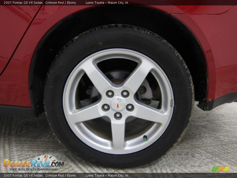 2007 Pontiac G6 V6 Sedan Crimson Red / Ebony Photo #9