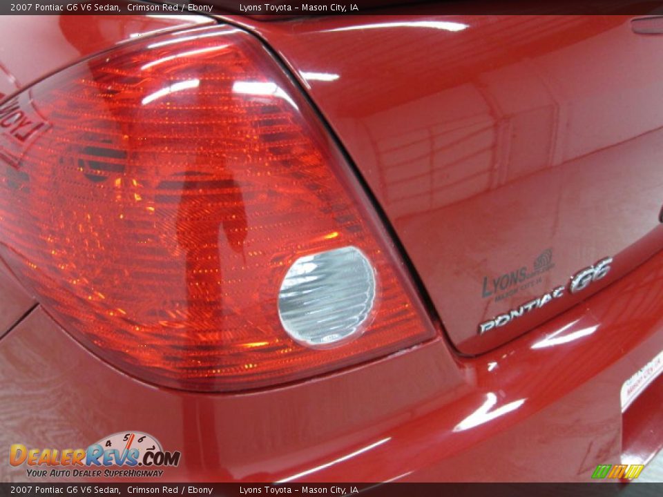 2007 Pontiac G6 V6 Sedan Crimson Red / Ebony Photo #12