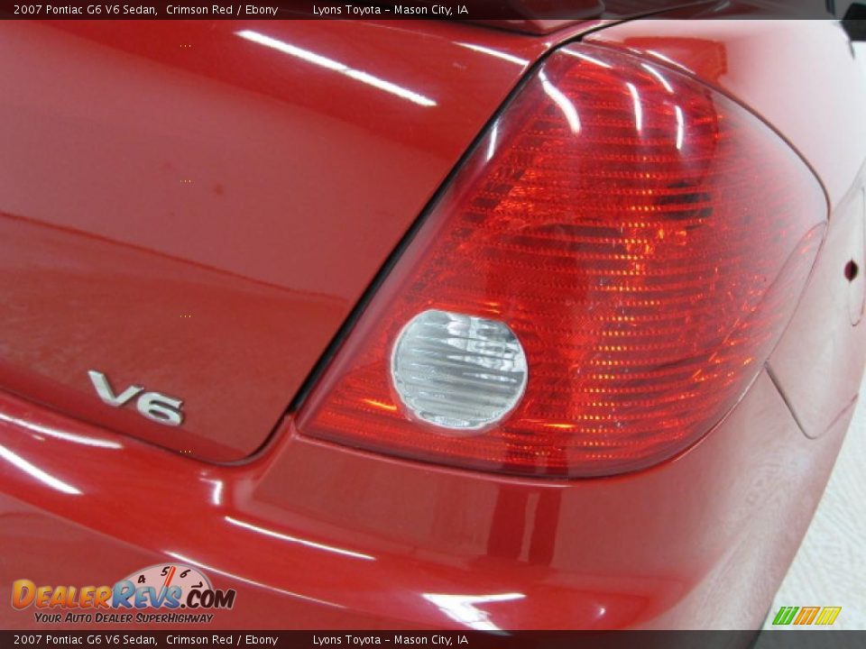 2007 Pontiac G6 V6 Sedan Crimson Red / Ebony Photo #13