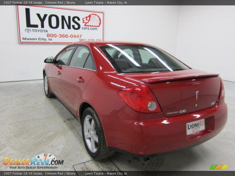 2007 Pontiac G6 V6 Sedan Crimson Red / Ebony Photo #14