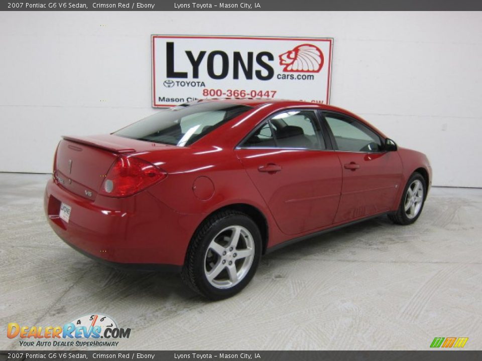 2007 Pontiac G6 V6 Sedan Crimson Red / Ebony Photo #18