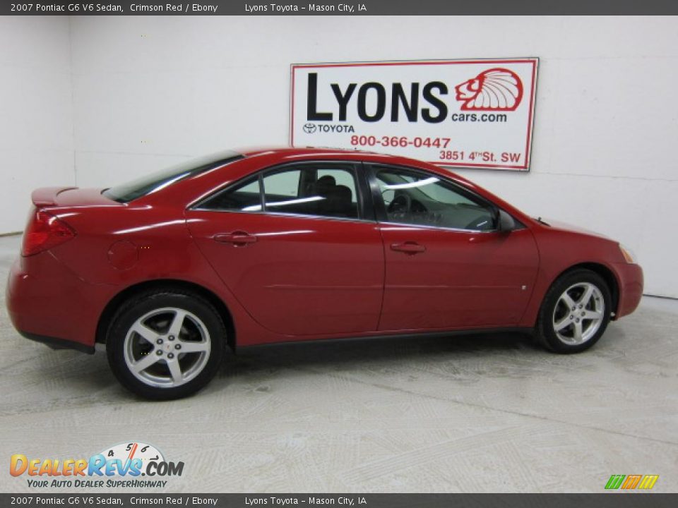 2007 Pontiac G6 V6 Sedan Crimson Red / Ebony Photo #19