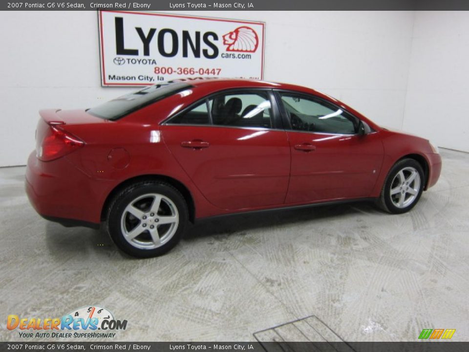 2007 Pontiac G6 V6 Sedan Crimson Red / Ebony Photo #20
