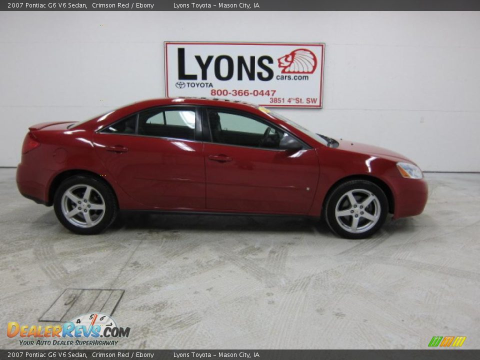 2007 Pontiac G6 V6 Sedan Crimson Red / Ebony Photo #21
