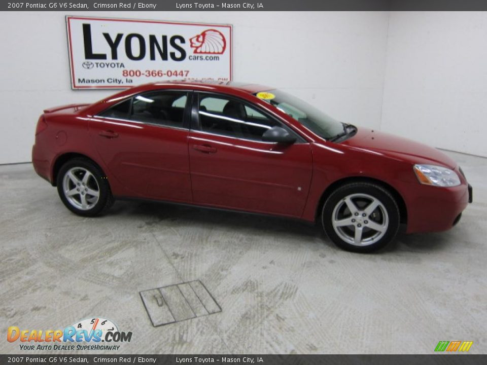 2007 Pontiac G6 V6 Sedan Crimson Red / Ebony Photo #23